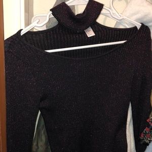 cut out neck sweater